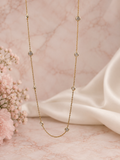 3 CTW Diamond Station Necklace in 14K Yellow Gold