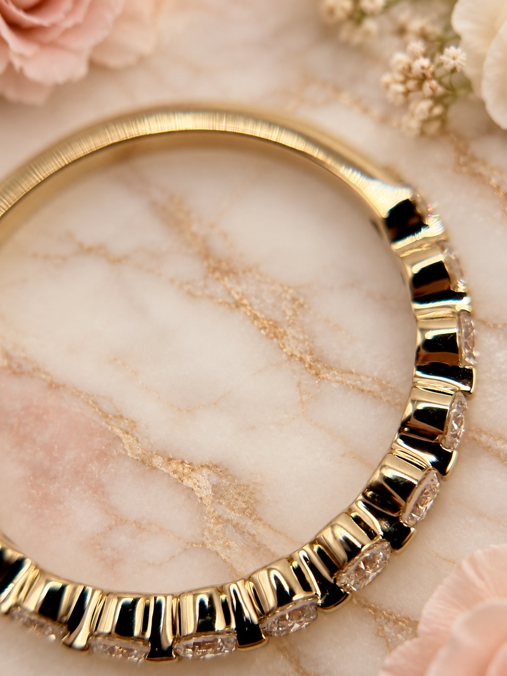 0.50 CTW Floating Lab-Grown Diamond Band in 10K Yellow Gold