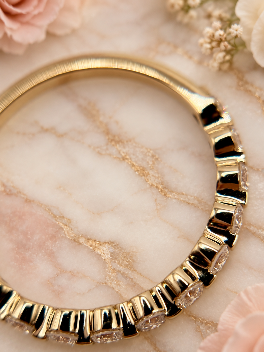 0.50 CTW Floating Lab-Grown Diamond Band in 10K Yellow Gold