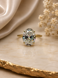 IGI Certified 4.10 Ct Oval Lab Diamond Ring – F/VS1 | 14K Yellow Gold